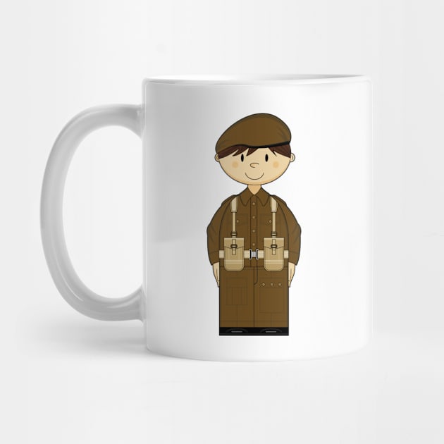 Cute Cartoon Army Soldier by markmurphycreative